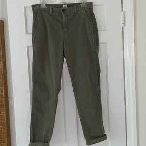 Gap Army Green Girlfriend Chinos